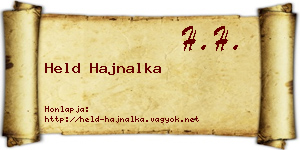 Held Hajnalka névjegykártya