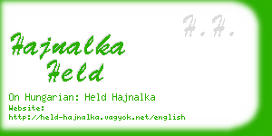 hajnalka held business card